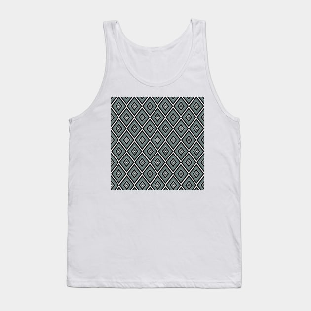 Black and grey diamond motif pattern Tank Top by SamridhiVerma18